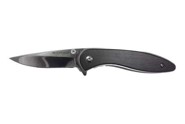 Knives Sarge Knives Ready Series SARGE HORNET - BLACK BRUSHED SWIFT ASSIST FOLDER